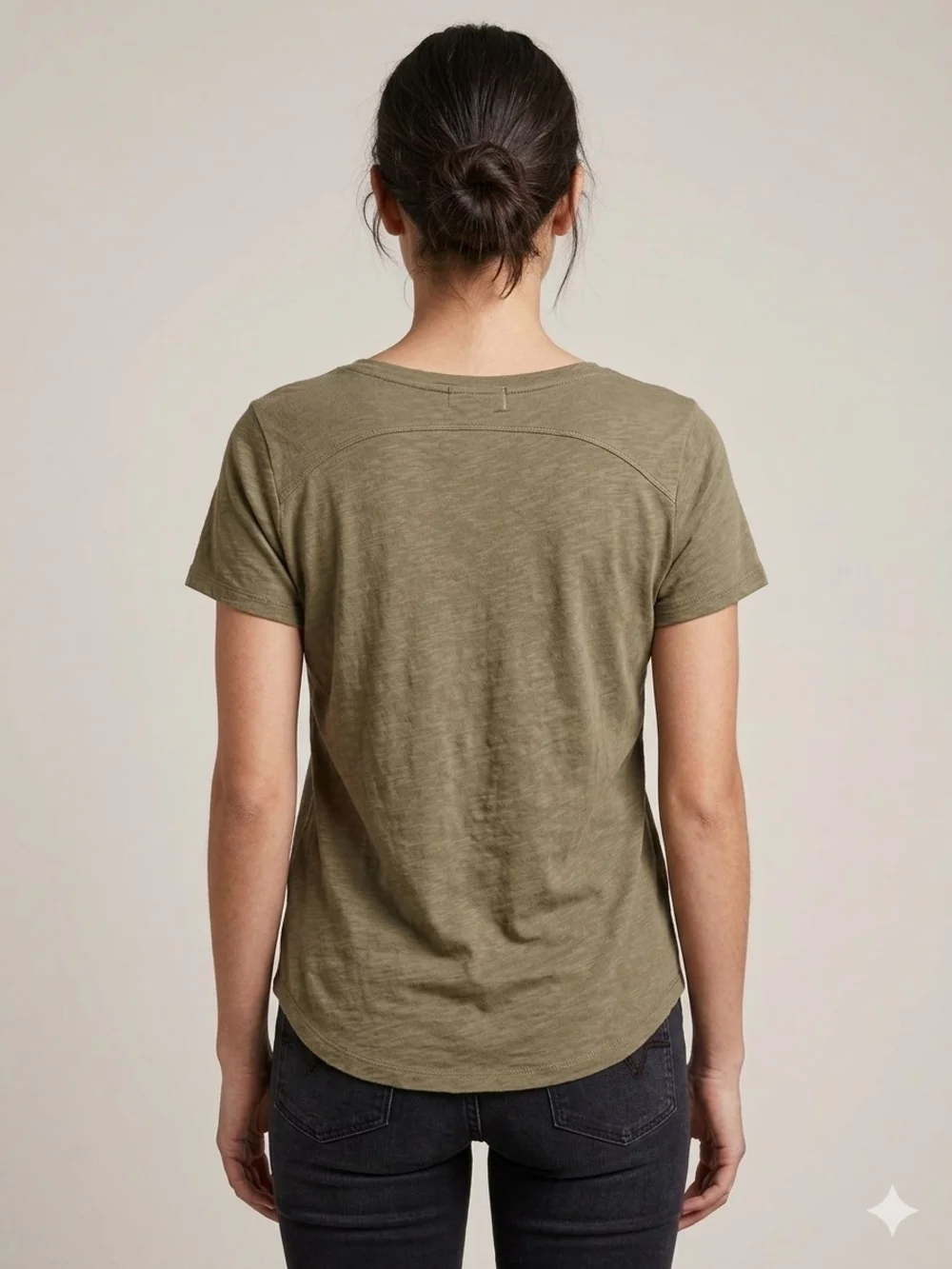 LAmade Everyday V-Neck Short-Sleeve Tee - Olive Green - Picture 2 of 9
